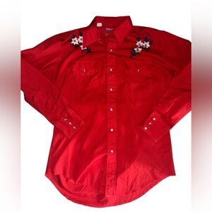 Vintage 1970s Chute 1 Western Embroidered Pearl Snap Shirt (16.5) L